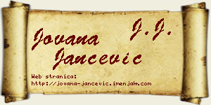 Jovana Jančević vizit kartica